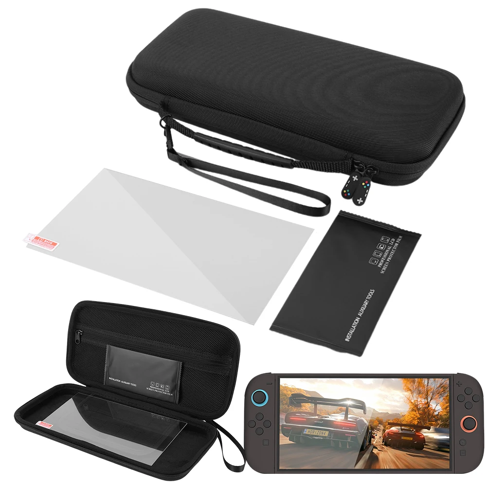For Nintendo Switch 2 EVA Hard Case With Anti-scratch 9H Screen Protector Tempered Glass Shockproof Carrying Case Organizer Bag