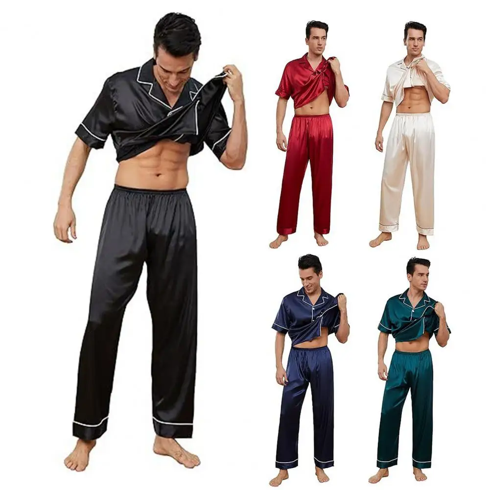Pajamas Set Silk Pajamas Man Pajamas Set 2Pcs/Set