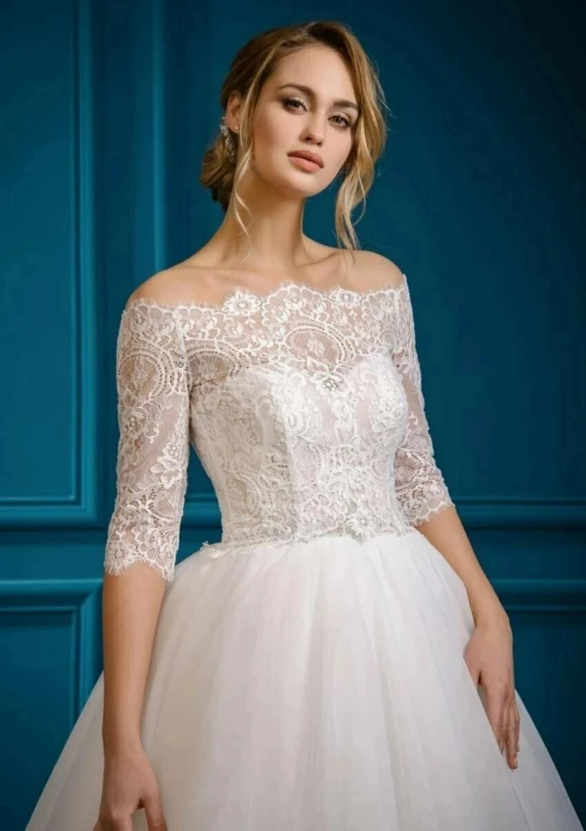 

New Half Sleeves Wedding Jacket Wrap Bridal Bolero Lace Top Bridal Wedding Shawl Bride Coat Wedding Accessories Custom Made