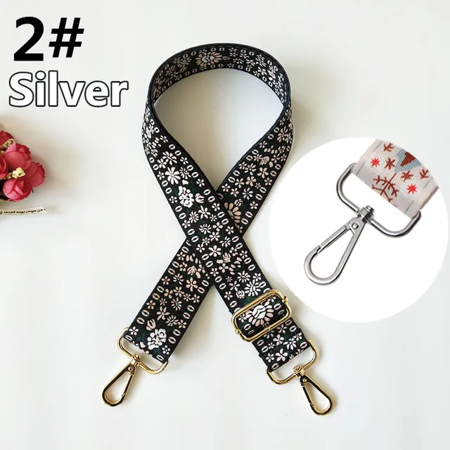DIY Rainbow Adjustable Bag Strap for Handbag Cross Body Nylon Wide Shoulder Strap Belt Replacement Handles Accessories B-2