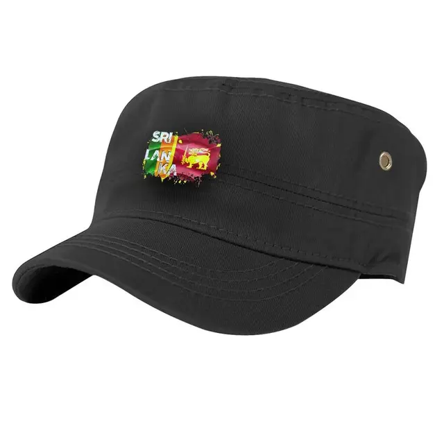 Sri Lanka Flag Military Hats Flat Top 