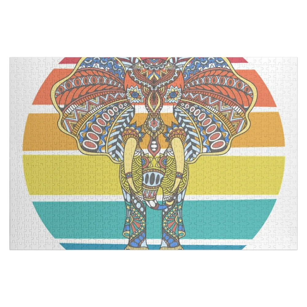 

Warm Elephant Jigsaw Puzzle Toddler Toys For Children Customizable Gift Puzzle