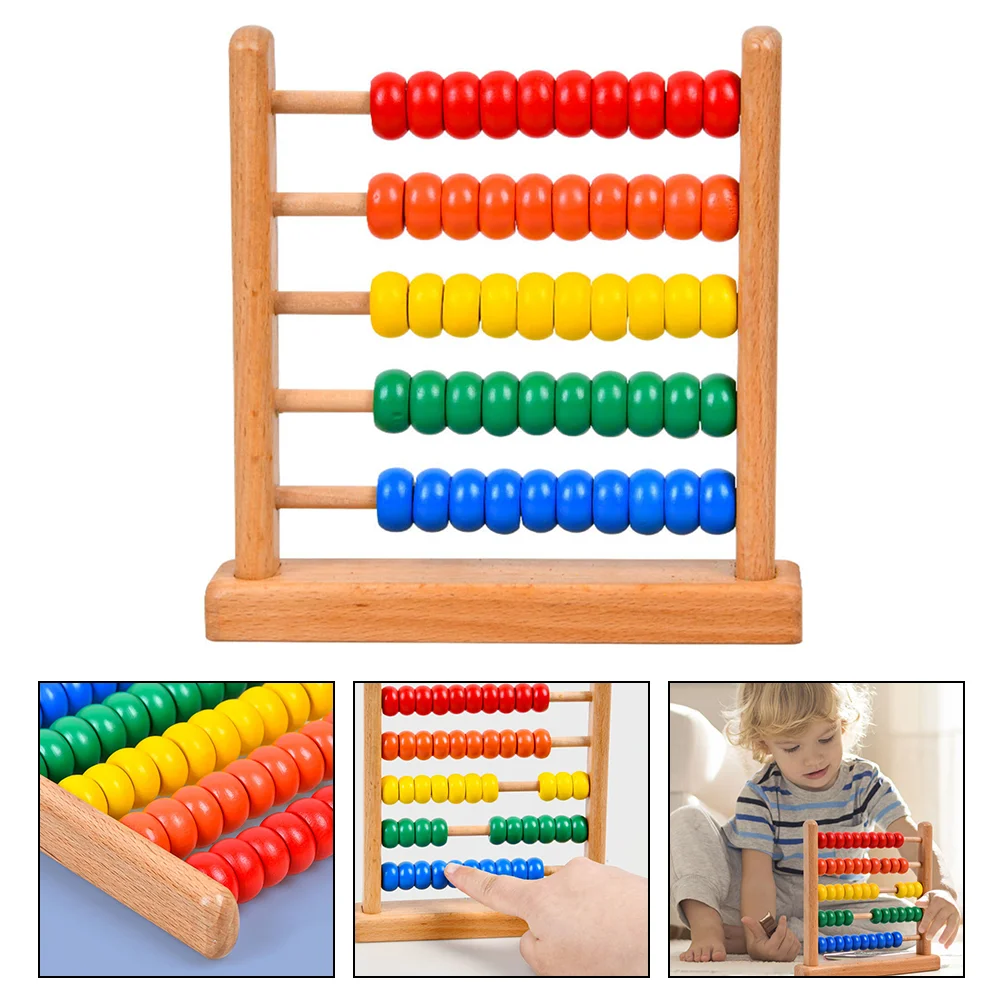

1PC Students Wooden Abacus Chinese Bead Arithmetic Abacus Mental Math Abacus