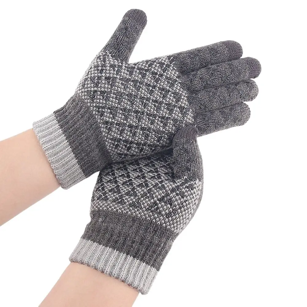 

Gloves Autumn Gloves Jacquard Gloves Winter Gloves Touch Screen Gloves Fashion Accessories Full Finger Gloves Knitted Mittens