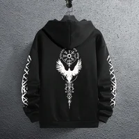 2025 flambant neuf noir sweats automne hiver mâle quotidien décontracté sportif Jogging à capuche hommes vêtements d'extérieur mode pull 4