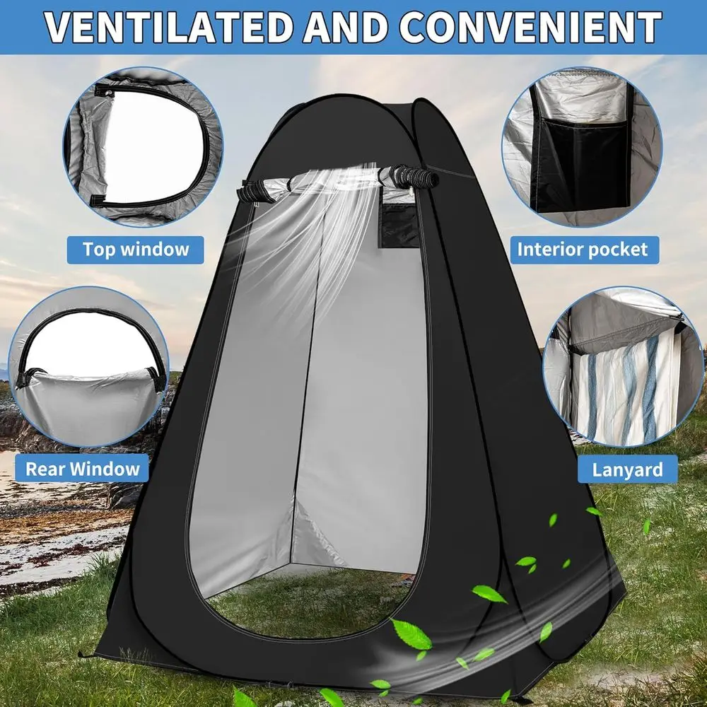 Portable Up Shower Tent Privacy Dring Changing Tent Outdoor Shower Room Camp Toilet