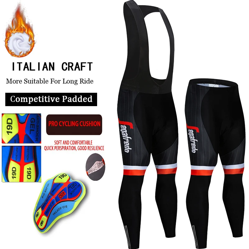 Tenue Cyclisme Homme Hiver : Cuissard Long + Maillot Manches Longues Miloto