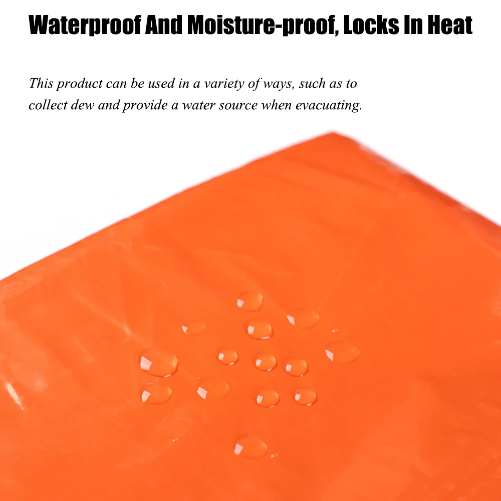 Emergency Sleeping Bag Thickened Waterproof Warm Survival Blanket Reusable Lightweight Compact First Aid