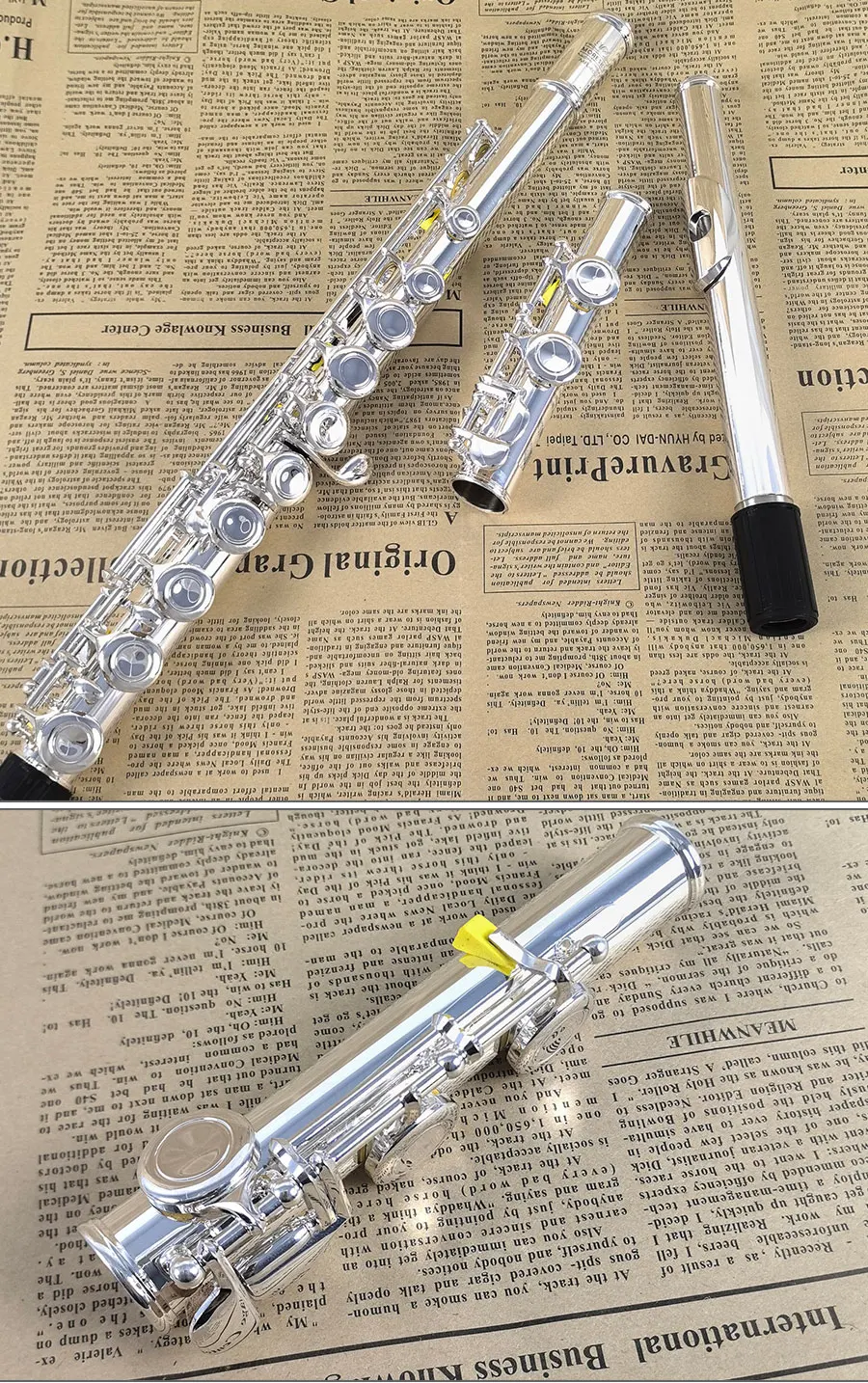 MORESKY Flöte 16/17 Öffnen/Schließen Löcher C-Tasteninstrument Kupfernickel vernickelt Konzert mit E-Taste MFL-601/602 – Detail 4