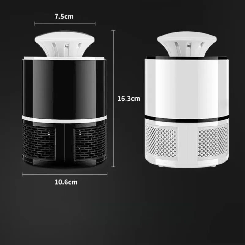 넓은 범위의 실내 모기 퇴치기 USB UV 라이트 곤충 킬러 버그 재퍼 전기 해충 방제기 가정용 침실용 자외선