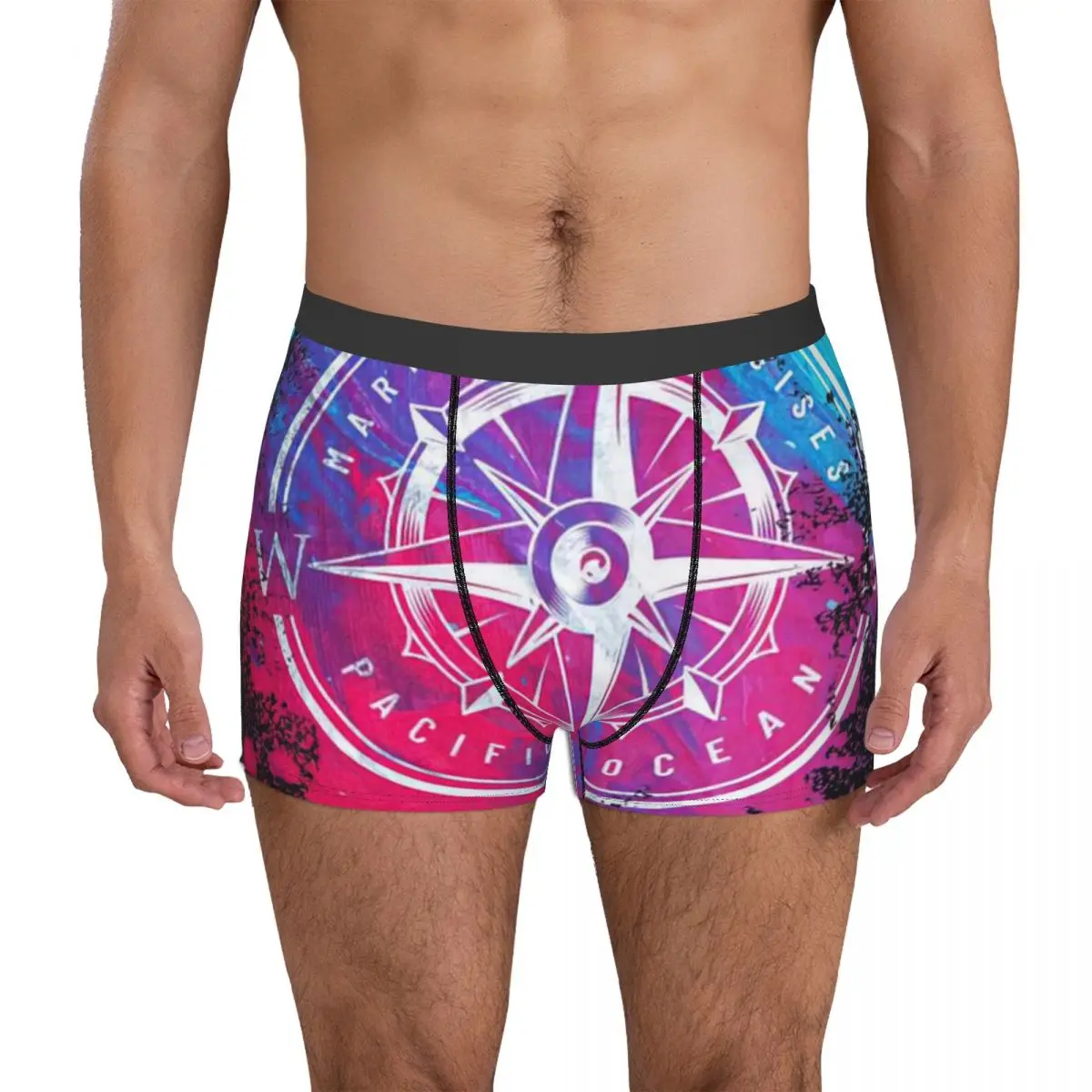 Pacific Ocean Navigato Underpants Breathbale Panties Male Underwear Print Shorts Boxer Briefs
