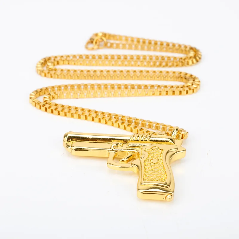 Necklace Pendant Pistol Machine Gun
