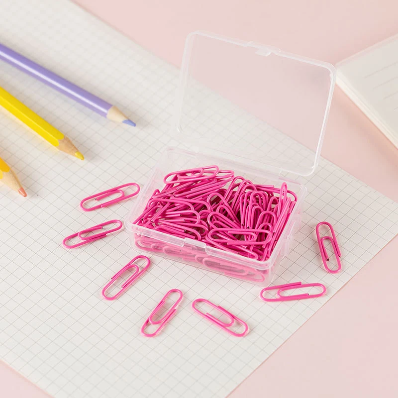 Vibrant 28mm Metal Paper Clips - Set of 50