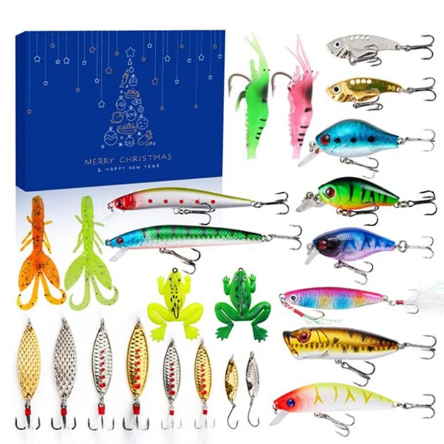 Fishing Christmas Advent Calendar Box Creative 24Days Countdown Calendar  Durable Fishing Lure Gift Box for Fishing Enthusiasts - AliExpress