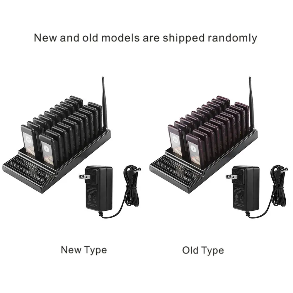 SU-68G Restaurant Pager 20 Channels Guest Paging System Wireless Coaster Pager Queue Calling System for Restaurant Coffee Shop
