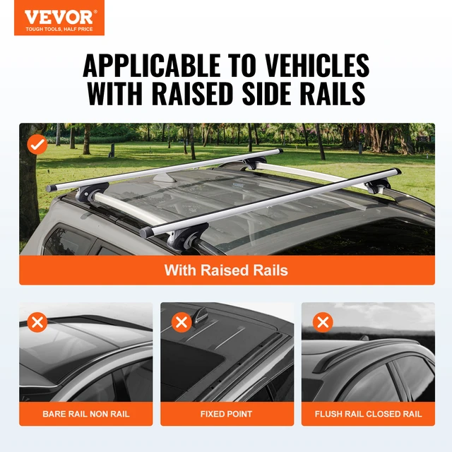 VEVOR Roof Rack Crossbar Adjustable Aliuminum Roof Rail Crossbar