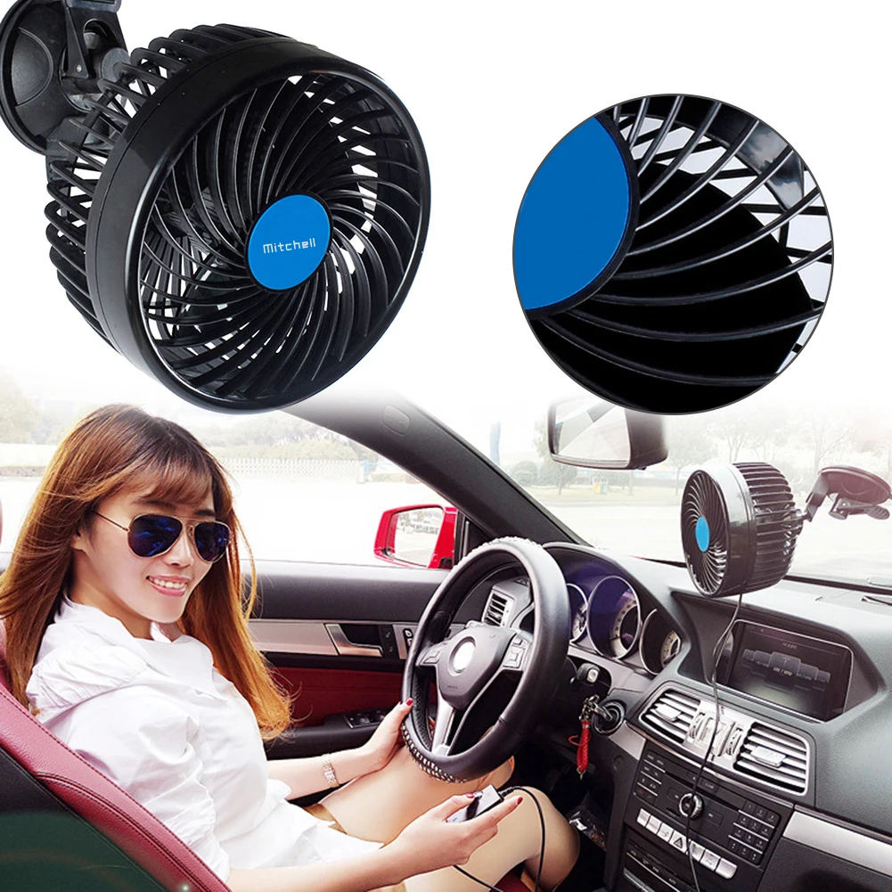 Adjustable Car Cooling Fan Plastic 12V 24V Auto Ventilation