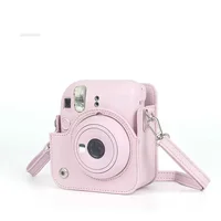 For Instax Mini 12 Camera Case PU Leather Soft Protective Case Trave Bag for Fujifilm Film Camera Bag with Shoulder Strap 3