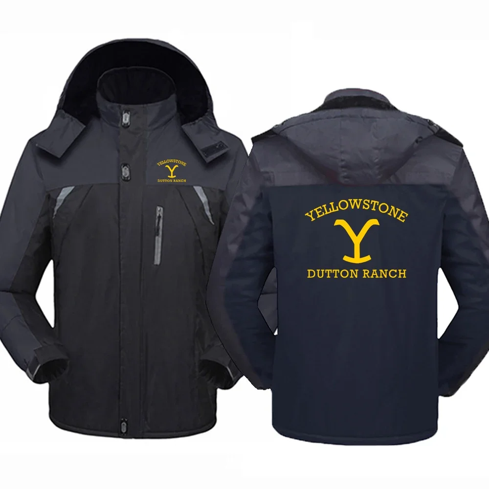 

Movie Yellowstone Dutton Ranch Winter Men's New Printing Windproof Waterproof Thicken Windbreaker Outdoor Mountaineering Clothes
