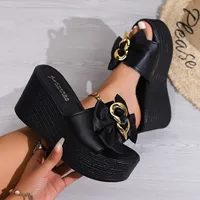 Women Wedges Sandals 2026 New Summer Women Slip on High-heeled Fashion Woman Shoes Comfortable Flower Outdoor Platform Sandals - Image 4