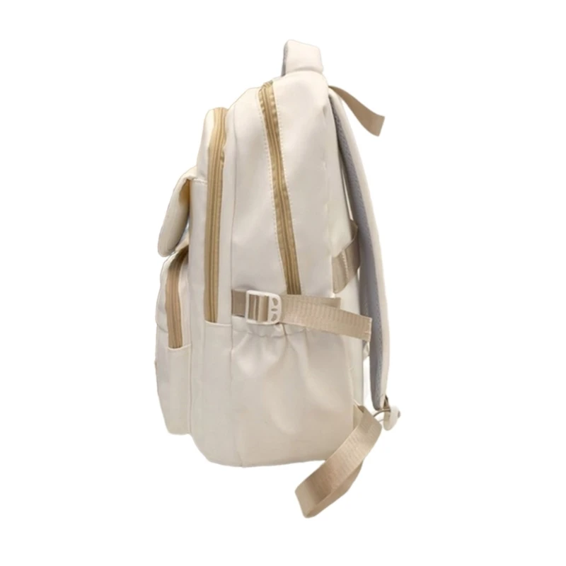Harajuku School Rucksack Large Capacity Laptop Backpack with Side Pockets Letter Book Bag for Teens College School