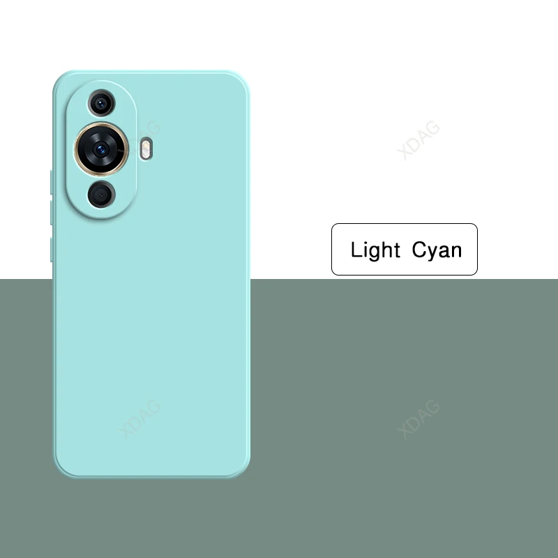 Premium Liquid Silicone Shockproof Phone Case Cover with Soft Flocking Interior - Solid Color