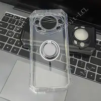 For Doogee S Punk SPunk 6.58" 2024 Back Ring Holder Bracket Phone Case Soft Silicone TPU Original Shockproof 2