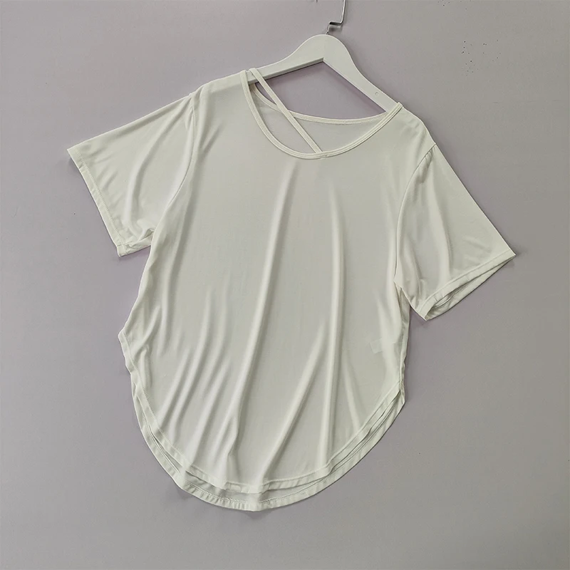 

Loose Large Yoga Clothes T-shirt Women's Gym Yoga Outdoor Sports Short Sleeve Breathable Top Running Casual Fitness Clothes