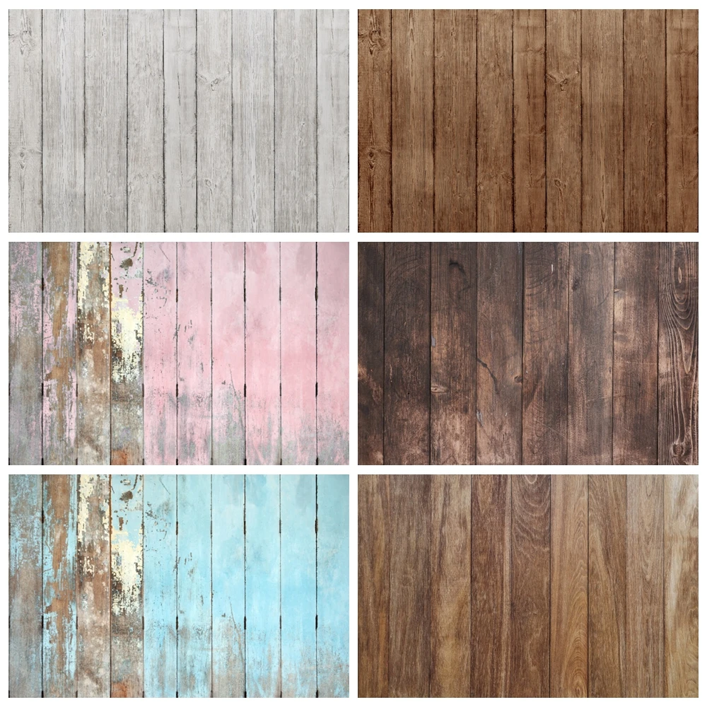 

Wooden Board Photography Backdrop Vintage Brown Wedding Birthday Party Decor Adults Kids Pets Portrait Background Photo Props