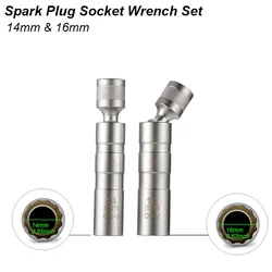 Magnetic Swivel Spark Plug Socket Wrench Adapter Kit for Easy Installation and Removal (Spark Plug Socket C)