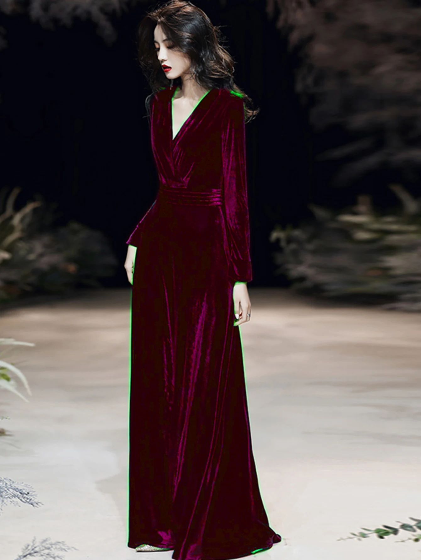 Vestito Lungo Vestiti Autunnali Eleganti Abito Lungo A Maniche