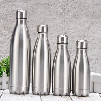 Stainless Steel Water Bottle 1 Liter Free Shipping Items, Drink Bottle for Sport Travel Cups, 500 750 1000ml Water Bottles
