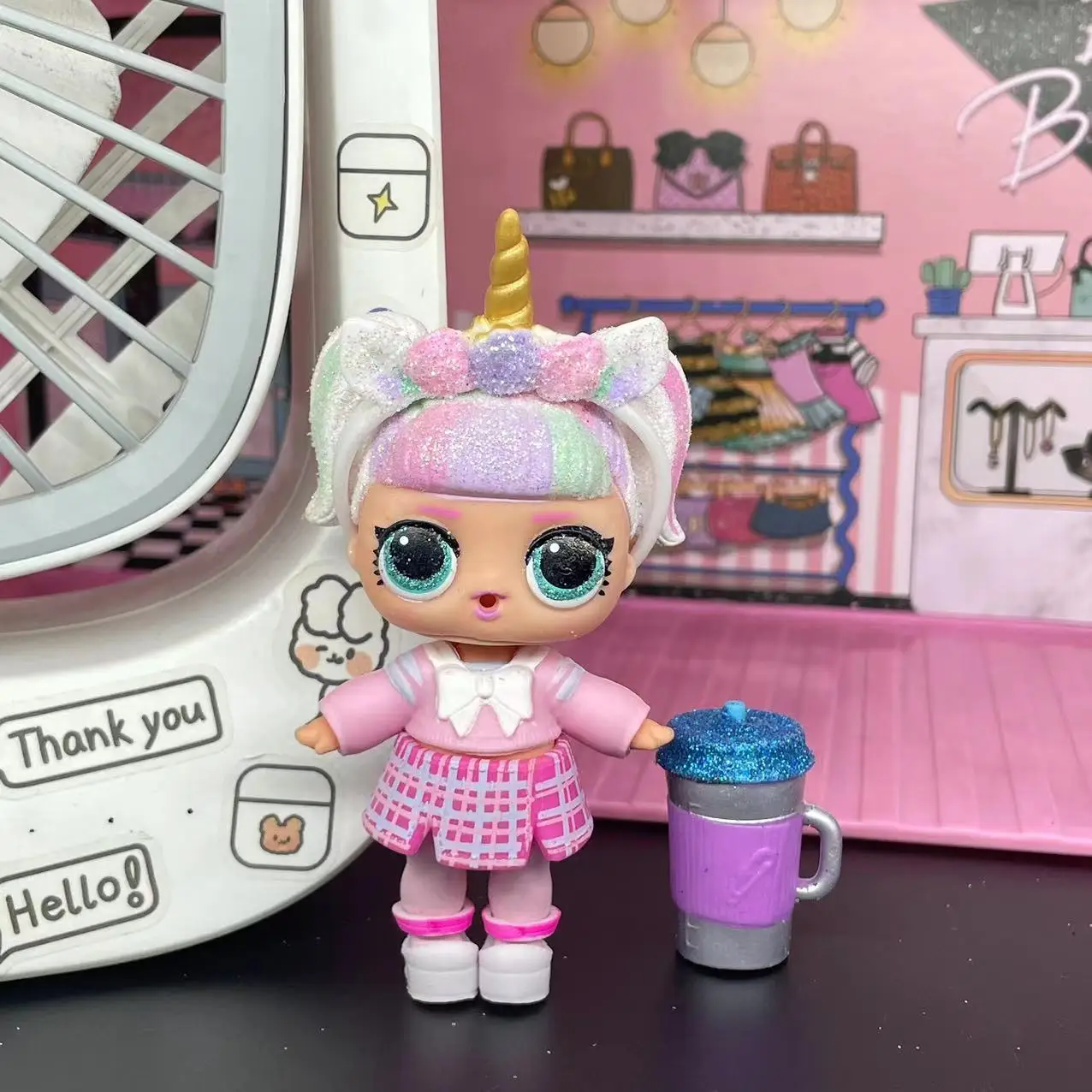 1PCOriginalRareUnicornLOLDollsPinkDressBigSisterDollGirls