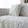 Korean-style Cotton Sofa Cover Blanket Sofa Towel  White lilacs for Living Room Furniture Decor Tapestry Couch Cover in Spring 4