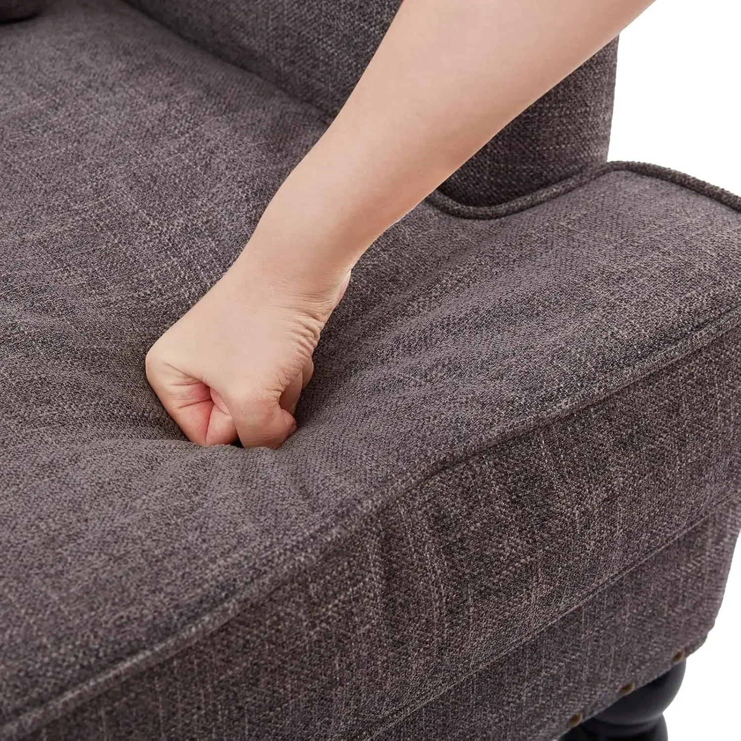 2 – Upholstered Accent Chairs with Lumbar Pillow 6