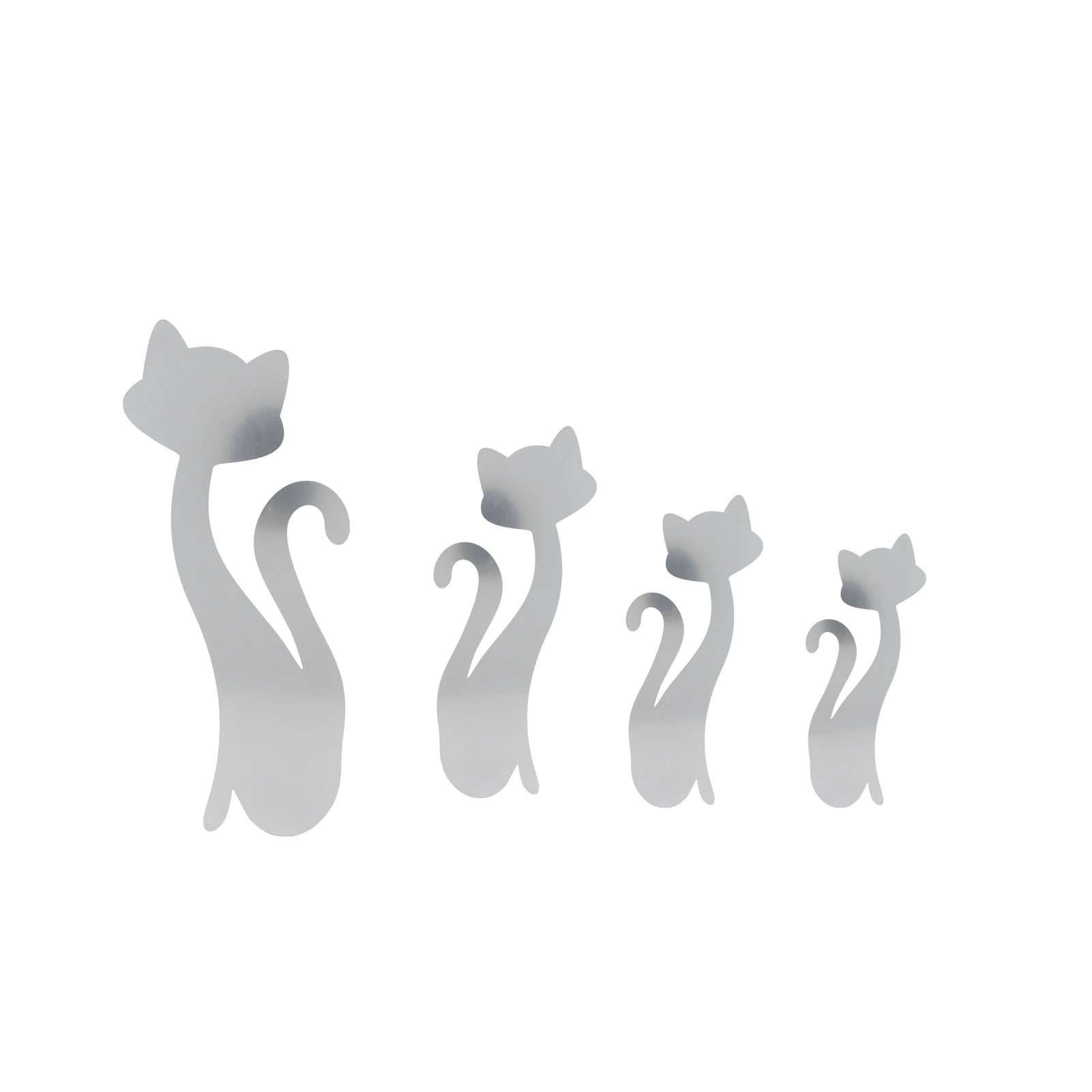 Cat Acrylic Mirror Wall Stickers For Kids Room Home Decor Acrylic Cat Decals Mural Mirrored Decorative Sticker