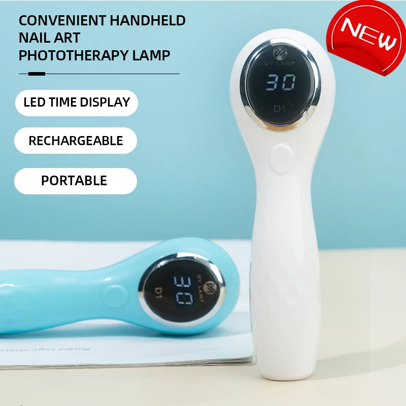 

Mini Nail Drying Lamp Rechargeable Nail Dryer Wireless Handheld Nail Polish Curing Lamp LED UV Portable Nail Lamp For Gel Polish