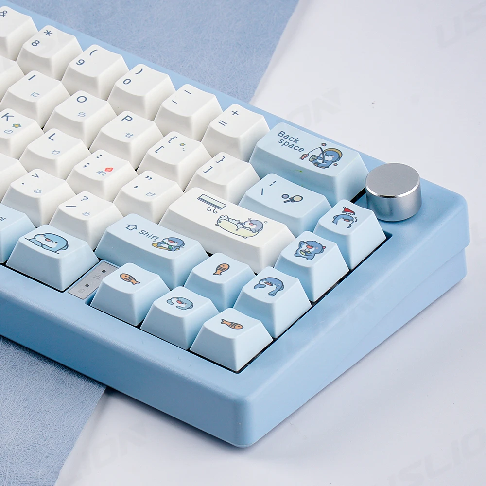 Keygeak Little Shark PBT Keycaps Set Shark - Little Shallow Animal