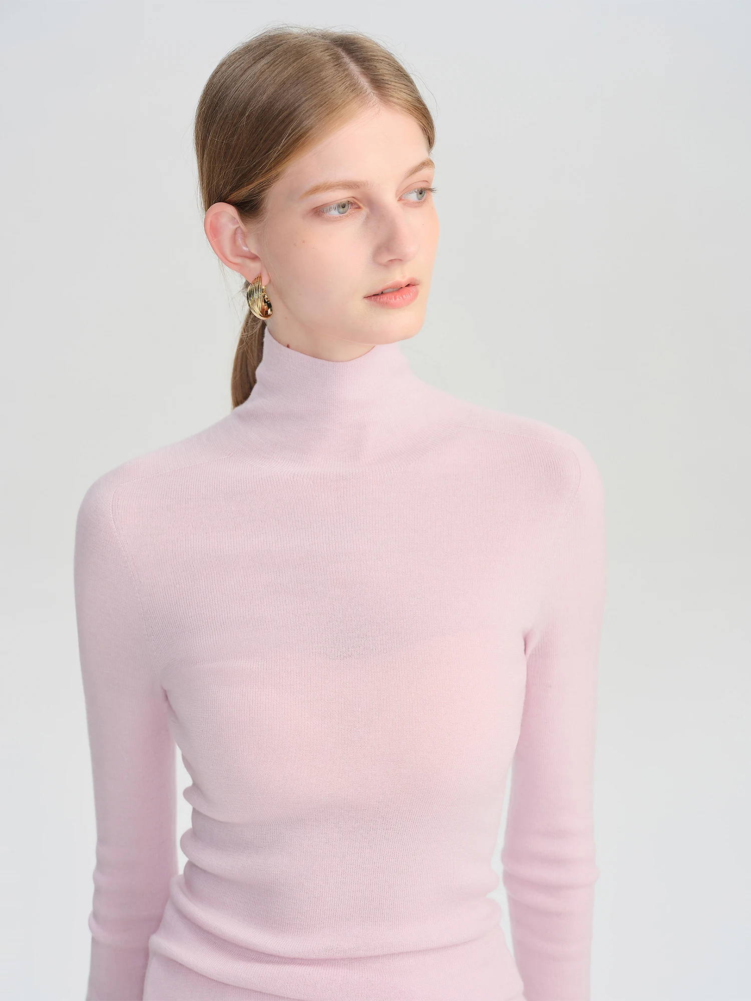 زيكياو تيشيرت صوف نسائي محبوك