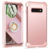 For Samsung Galaxy S10 S10 Plus Phone Cases,Hard PC+Soft Silicone 3-Layers Hybrid Full-Body Protect Popular Phone Shells Covers 3
