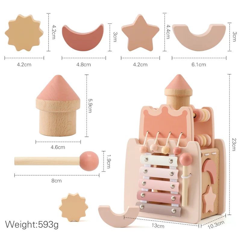 Building Blocks Wooden Puzzle Toys Wooden Toys Wooden Blocks Wooden Stacking Toys Stacking Blocks Baby Wooden Montessori Toys Rocket Blocks Building Stacking Puzzle Game