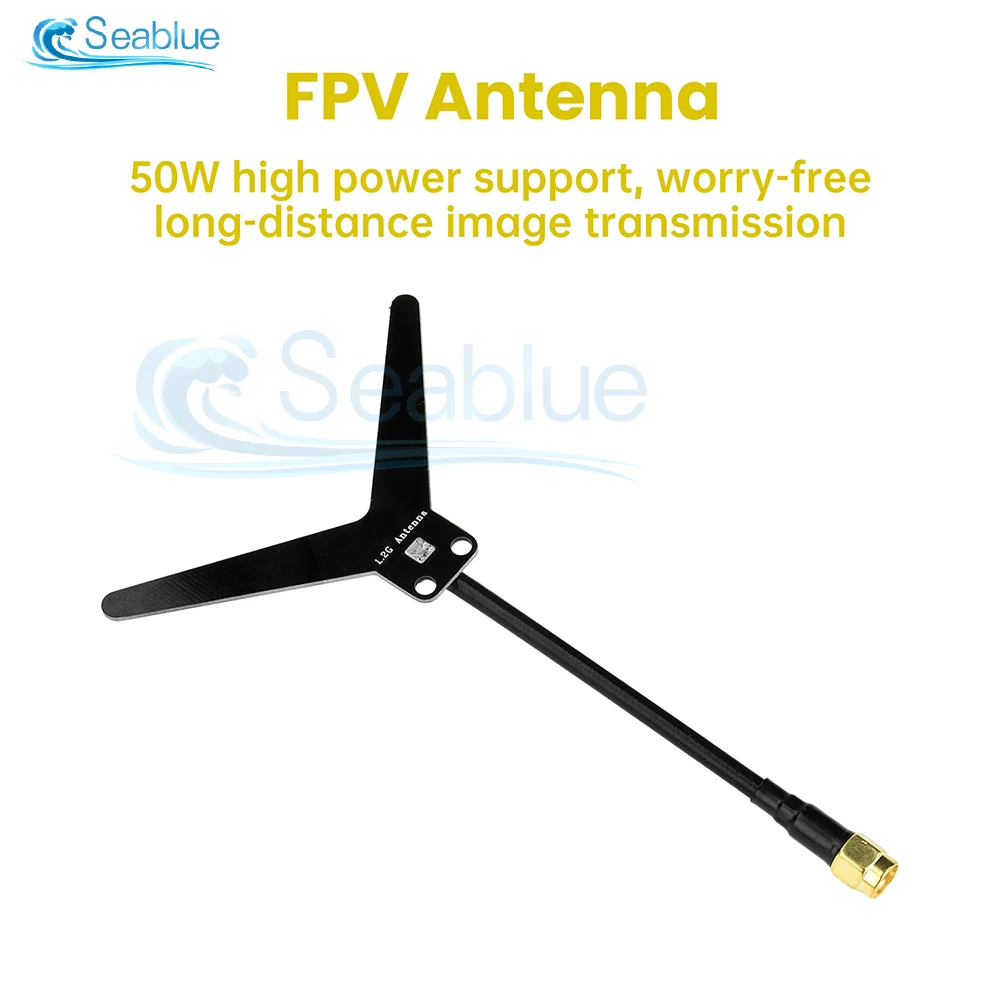 Antenne FPV 1.2G 2dBi SMA installée sur un drone de course, prête pour le vol FPV.