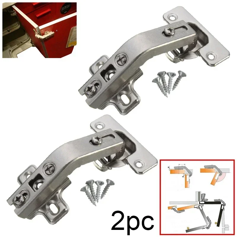 Cabinet Door Hinges 2PCS For Closet Doors
