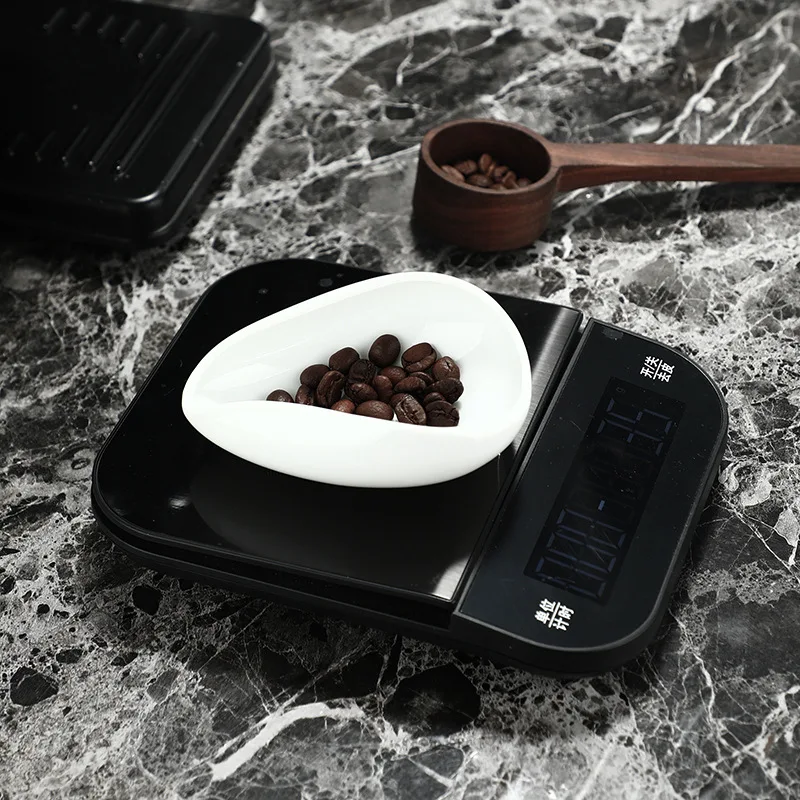 Coffee bean dish weighing bean dish ceramic measuring cup Coffee & Tea Accessory Dosing Scoop And Cup Ceramic Coffee Dosing Tray