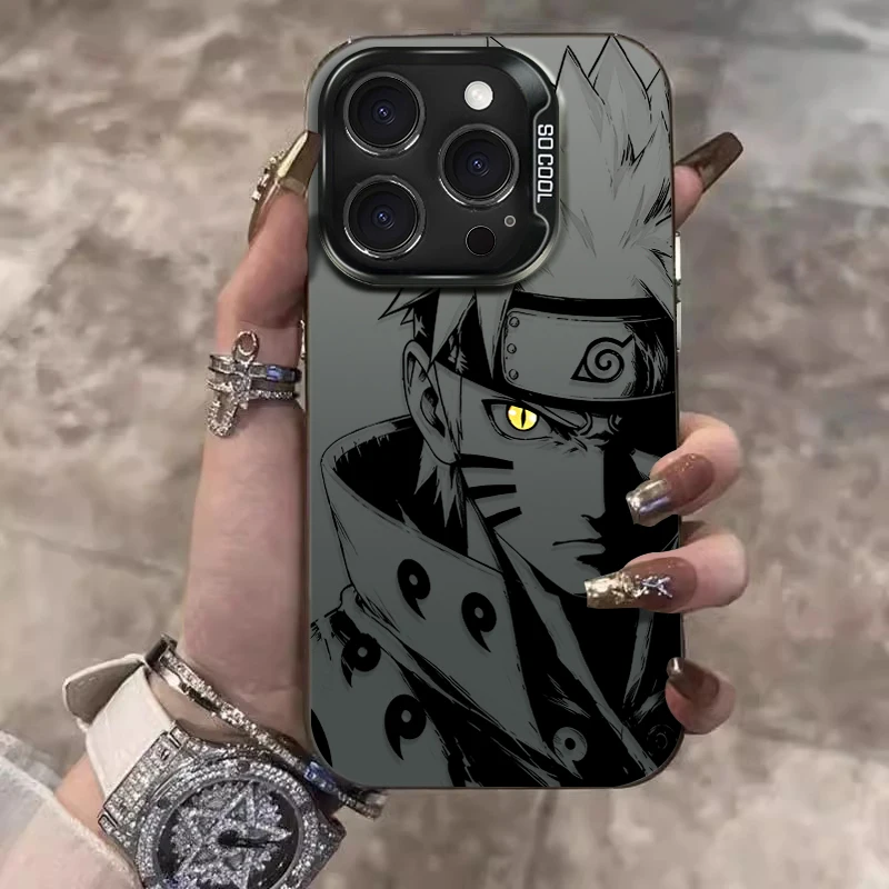 Naruto Anime-Themed Black & White Protective Phone Case