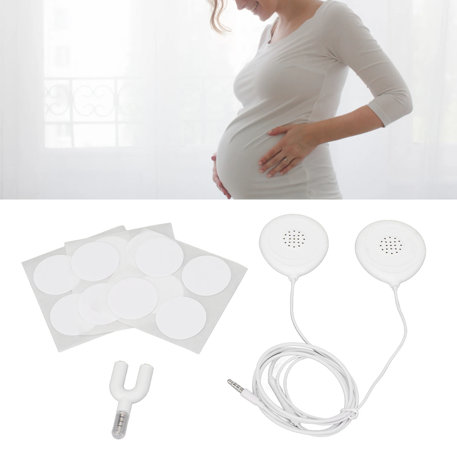 Baby Belly Headphone Good Transmission Pregnancy Belly Speakers with 12 Sticker For Expectant Mothers for Fetal Education baby belly headphone