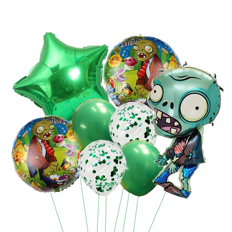 Plants Vs Zombies Luftballons Pvz Cartoon Spiel Kinder Geburtstag Party Dekoration Aluminium Film Ballon Baby Dusche Event Dekor Set – Detail 2