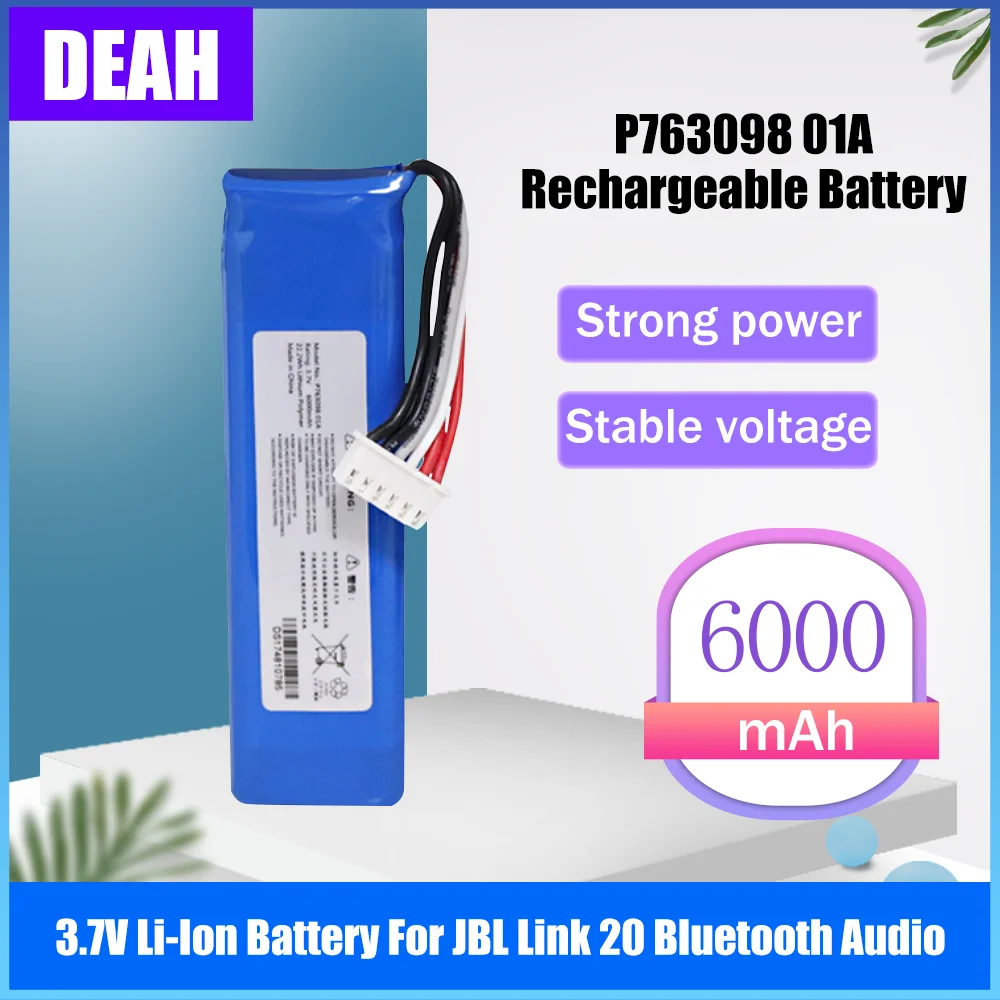Литиевая аккумуляторная батарея 3 7 в 6000 мАч P763098 01A для JBL Link 20 Link20 портативная