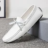 Spring Luxury Brand Loafers Soft Sole White Casual Shoes Designer Soft Leather Versatile Fashion Business Driving Leather Shoes 1