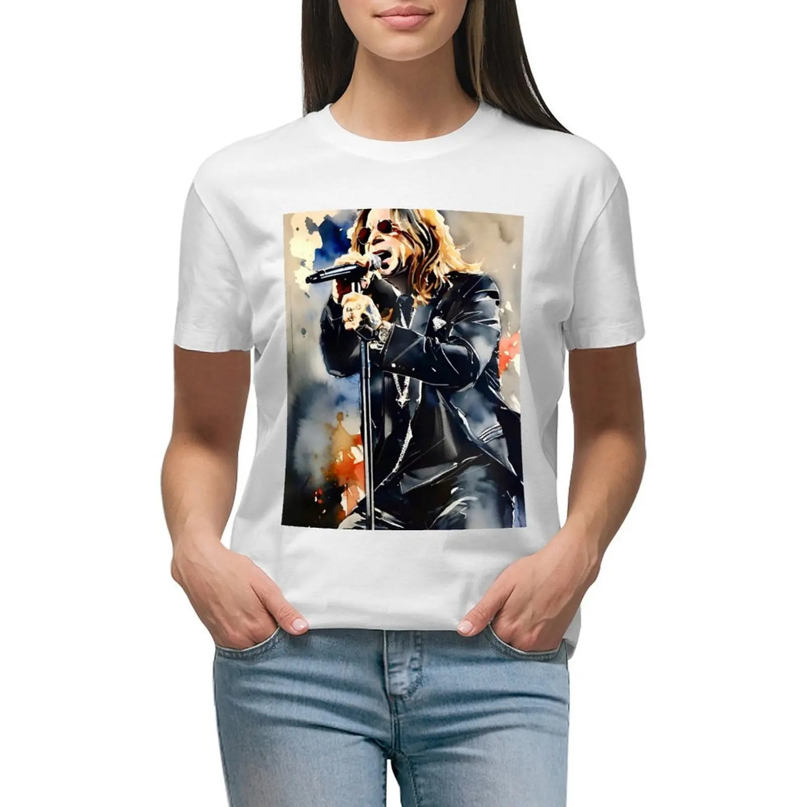 

Ozzy T-shirt Female clothing tops lady clothes korean Women's clothes